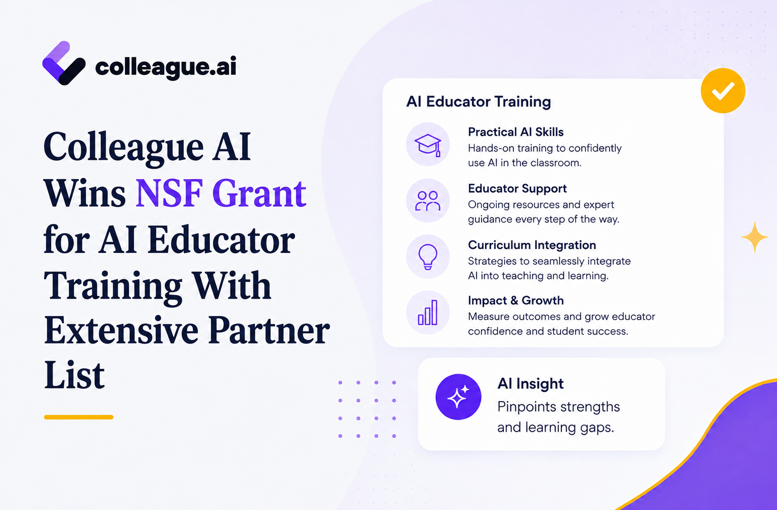 colleague ai wins nsf grant for ai educator training